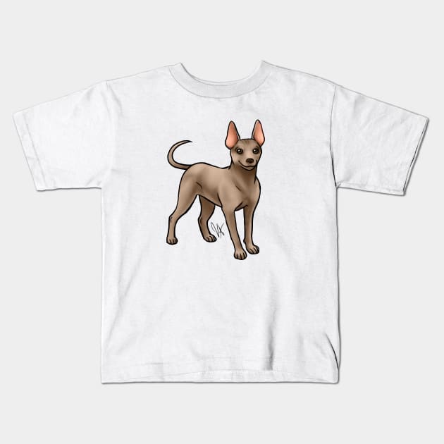 American Hairless Terrier - Gold Kids T-Shirt by Jen's Dogs Custom Gifts and Designs